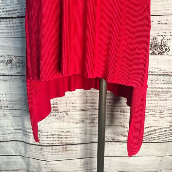 Chicos Black Label Size 0 Small High Low 100% Rayon Asymmetrical Hem Sweater - Picture 6 of 12